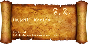 Hajdú Kozima névjegykártya
